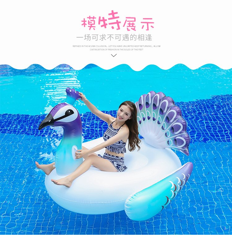 Giant Inflatable Peacock Swimming Pool Float For Adult Air Mattress Swimming Ring Fun Water Toys