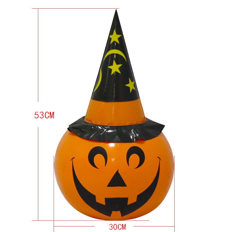 Inflatable Pumpkin with Hat